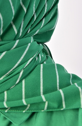 Alize 120 Cm Çizgili Eşarp 000015-07 Yeşil