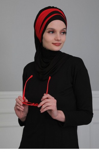 Red Ready to Wear Turban 80152
