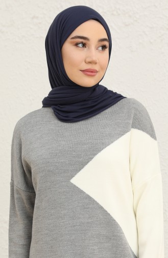 Triko Tunik Pantolon İkili Takım 22155-02 Gri