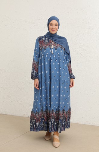 Indigo Hijab Dress 5075-06