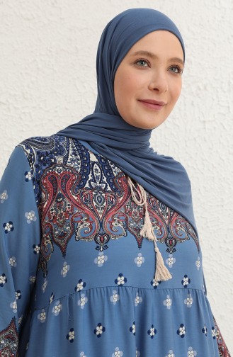 Indigo Hijab Dress 5075-06