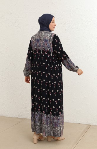 Dunkelblau Hijab Kleider 5075-07