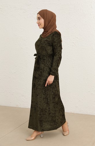 Khaki Hijab Dress 1782-02