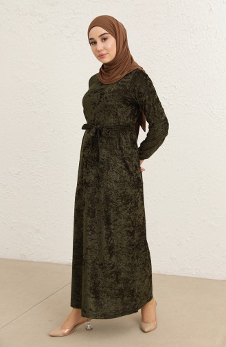 Khaki Hijab Kleider 1782-02