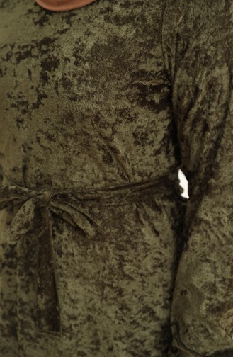 Khaki Hijab Dress 1782-02
