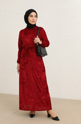 Velvet Dress 1782a-01 Claret Red 1782A-01