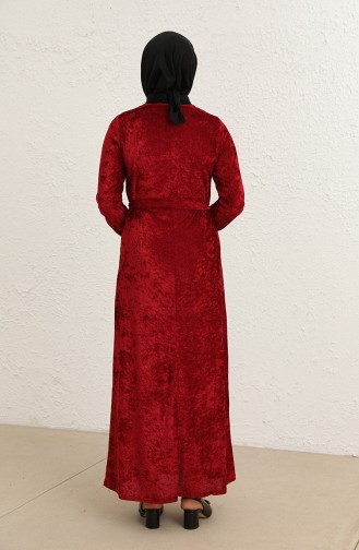 Velvet Dress 1782a-01 Claret Red 1782A-01