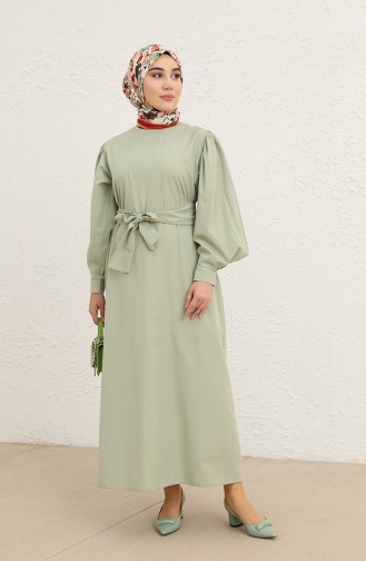 Green Hijab Dress 210698