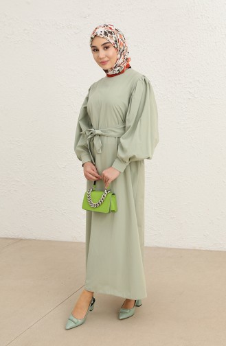 Green Hijab Dress 210698