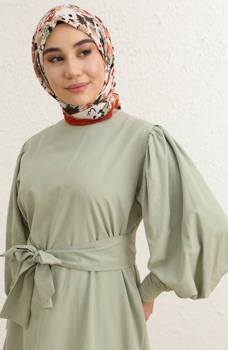 Green Hijab Dress 210698