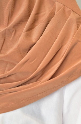 Hazır Pileli Hijab 000018-03 Camel