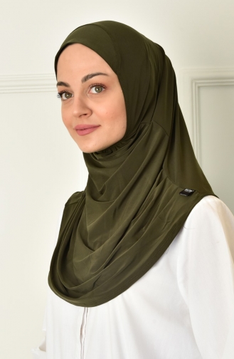 Hazır Pileli Hijab 000018-05 Haki
