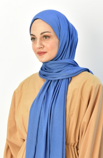 Penye Düz Şal 000017-15 Mavi