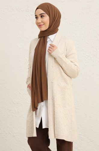 Beige Strickjacke 1003-018