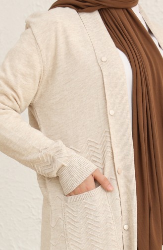 Beige Strickjacke 1003-018