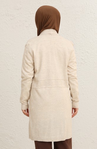 Beige Strickjacke 1003-018