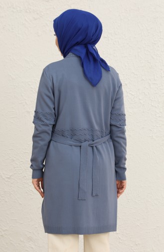 Blau Strickjacke 1014-004