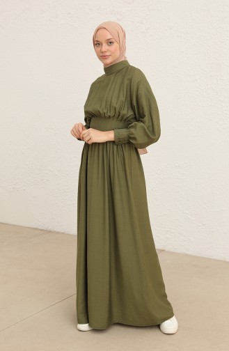 Khaki Hijab Kleider 228452-01