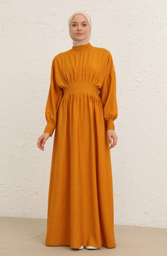 Mustard Hijab Dress 228452-02