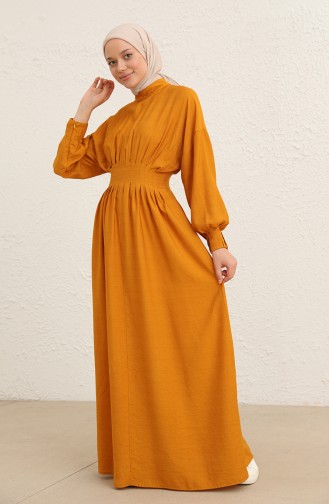 Mustard Hijab Dress 228452-02