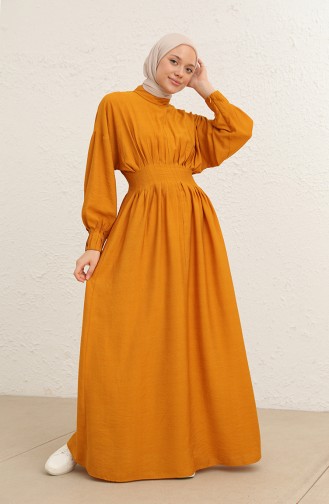 Mustard Hijab Dress 228452-02