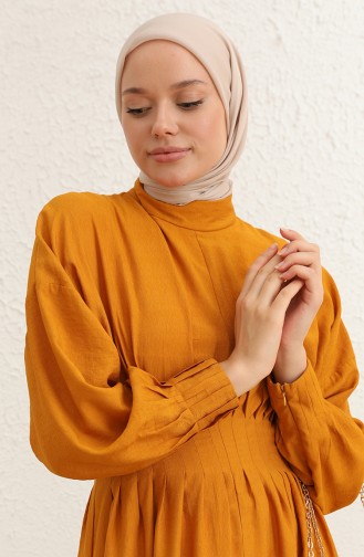 فستان أصفر خردل 228452-02