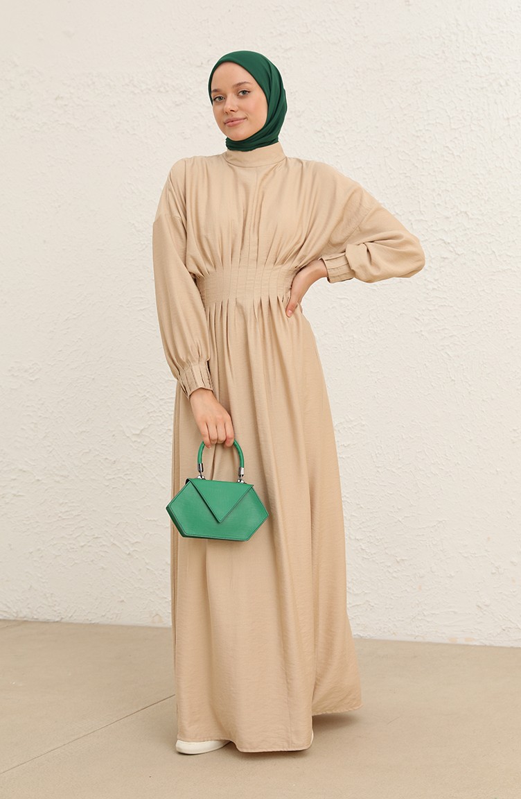 Beige Hijab Dress 228452 03 Sefamerve