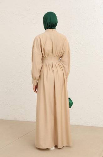 Beige Hijab Dress 228452-03