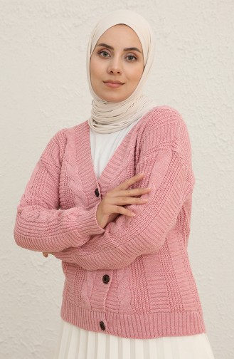 Triko Modelli Kısa Hırka 55513-03 Pudra