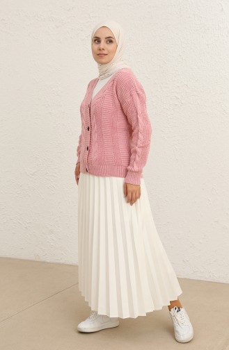 Triko Modelli Kısa Hırka 55513-03 Pudra