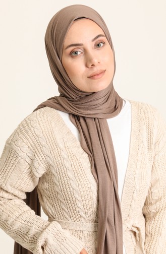 Triko Saç Örgü Hırka 55525-08 Bej