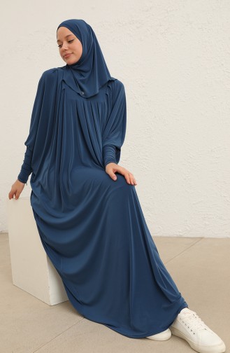 فستان أزرق زيتي 228446-03