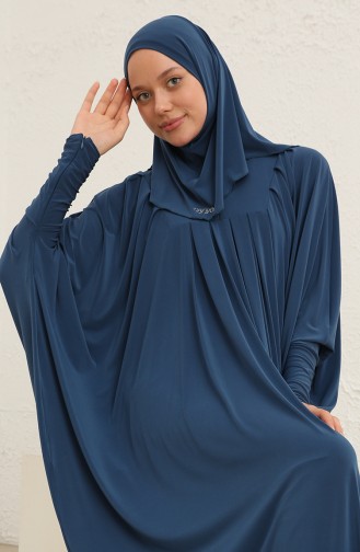 Petroleum Hijab Kleider 228446-03