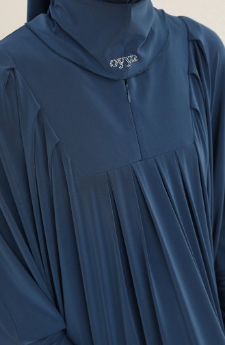فستان أزرق زيتي 228446-03