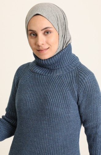 Balıkçı Yaka Tunik 55521-06 İndigo