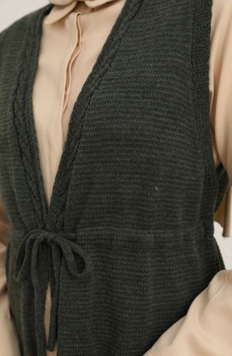 Gilet en Tricot 22153-10 Vert Khaki 22153-10