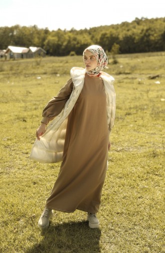 Camel Hijab Dress 000100-16