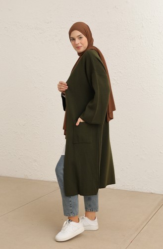 Khaki Strickjacke 22156-02