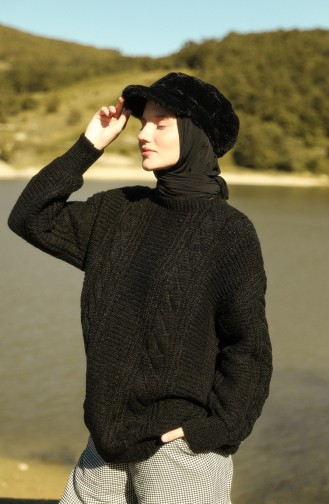 Schwarz Pullover 4309-01