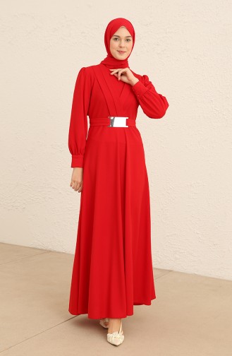 Abiye Elbise 5806-03 Kırmızı