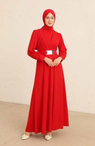 Rot Hijab-Abendkleider 5806-03