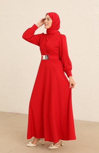 Rot Hijab-Abendkleider 5806-03