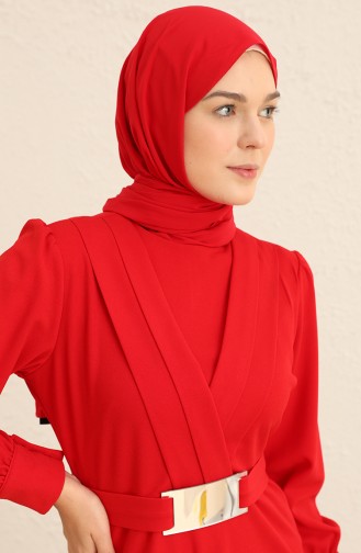 Habillé Hijab Rouge 5806-03