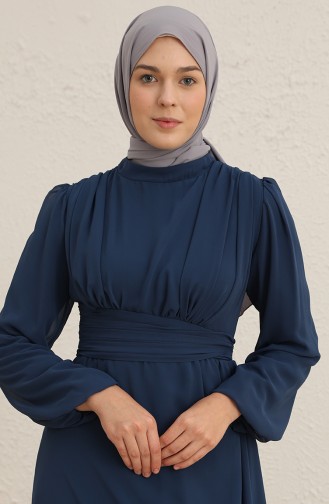 Indigo Hijab-Abendkleider 5718-07