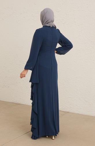 Indigo Hijab-Abendkleider 5718-07