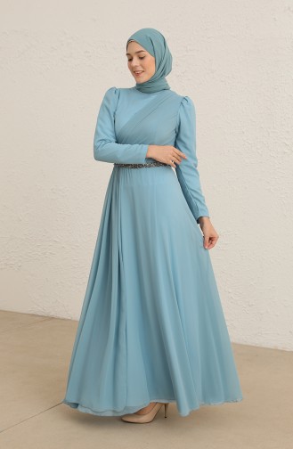 Habillé Hijab Bleu menthe 5737-06