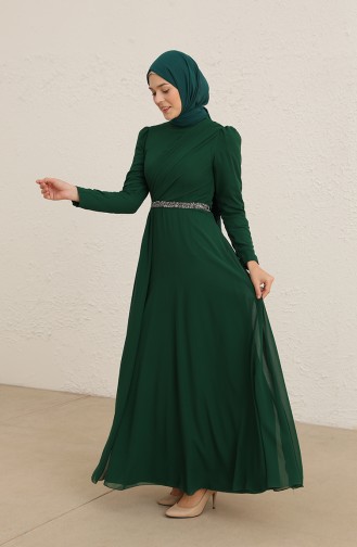 Habillé Hijab Vert emeraude 5737-08