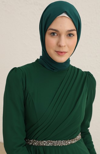 Habillé Hijab Vert emeraude 5737-08