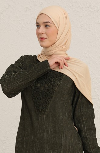 Khaki Hijab Kleider 0999-02