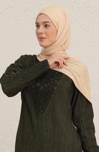 Khaki İslamitische Jurk 0999-02